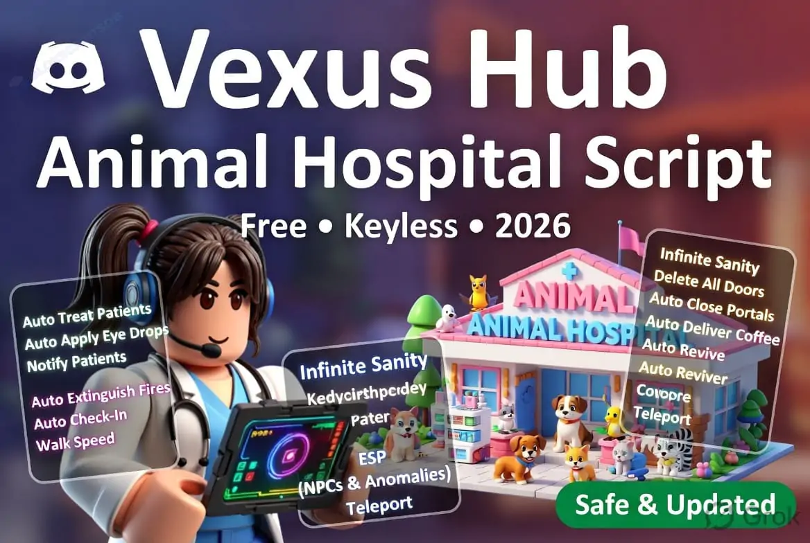 Vexus Hub Script Animal Hospital [Free, Keyless]