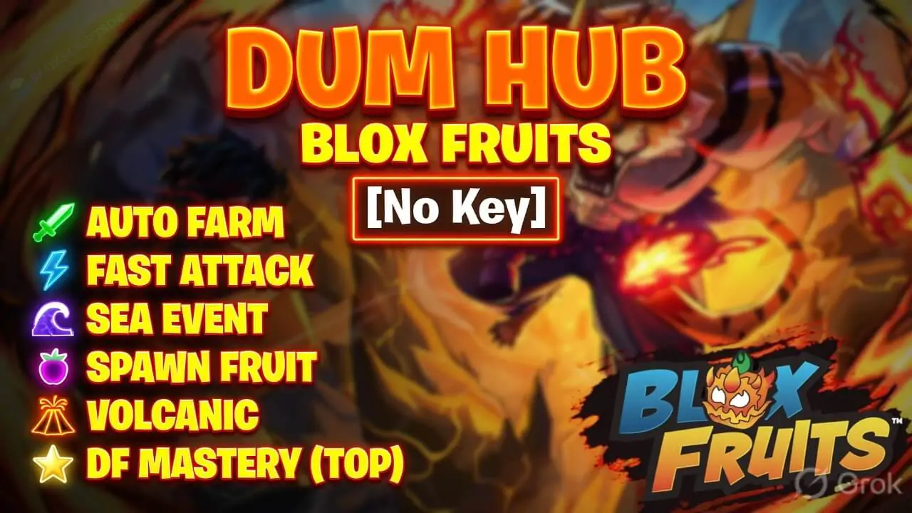 Dum Hub Blox Fruits Script [No Key]