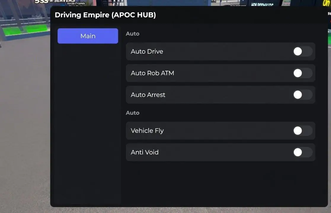 Driving Empire Script | Apoc Hub | Auto Drive, Auto Rob, Auto ARrest, Vehicle, Fly