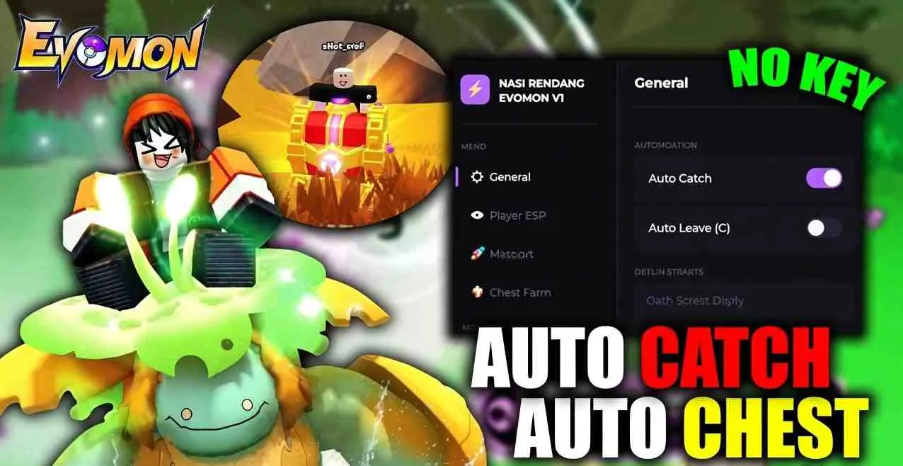 Evomon Script [Auto Catch, Collect all Chest, Teleport]
