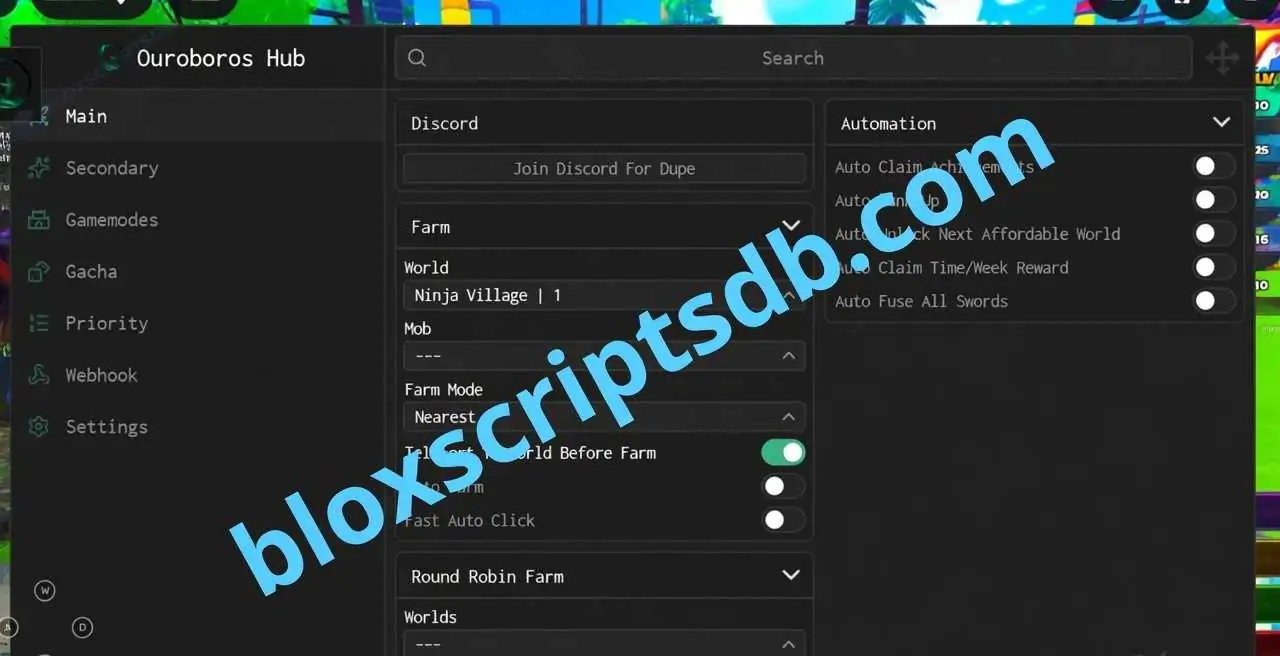 Anime Astral Simulator Script (NO KEY) | Ouroboros Hub | Auto Farm